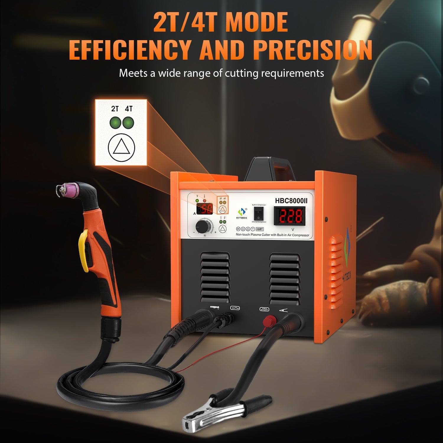How to choose your plasma cutter? HBC8000II: The Ultimate 50A  plasma cutter with built-in air compressor