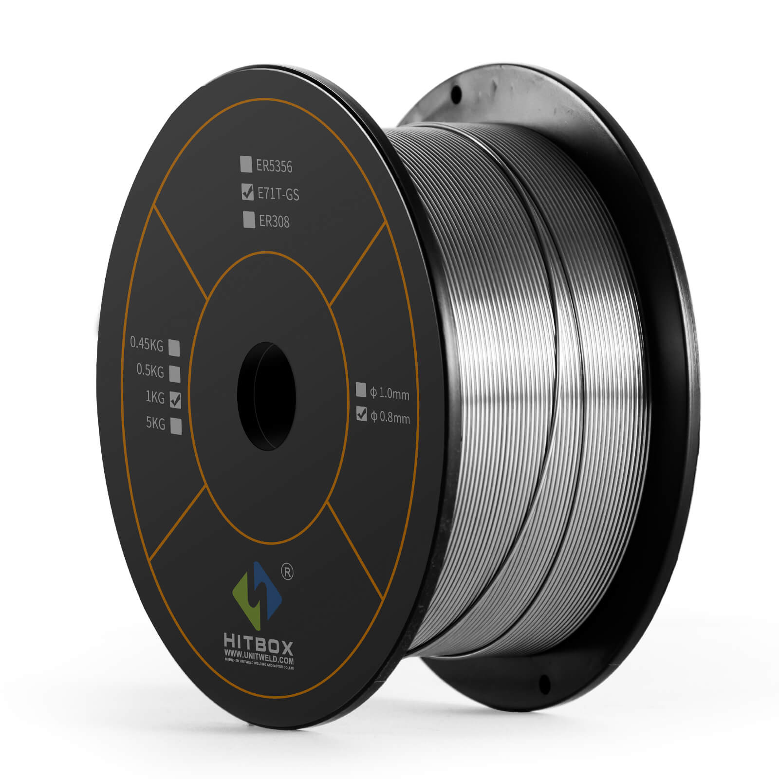 Alambre de núcleo fundente para soldadura MIG sin gas - 1,0 mm /0,9 mm/ 0,8 mm, 1 kg