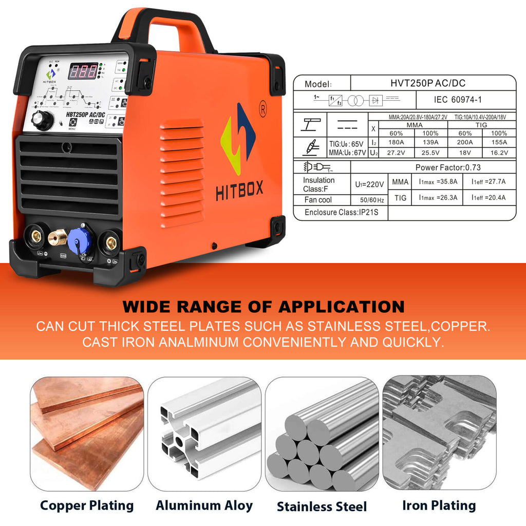 HITBOX HBT250P 4 IN 1 ARC/TIG Welder