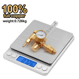 HITBOX Argon & CO2 Gas Regulator Welding Mig Tig Flow Meter Gauge Welder Accessories CGA-580