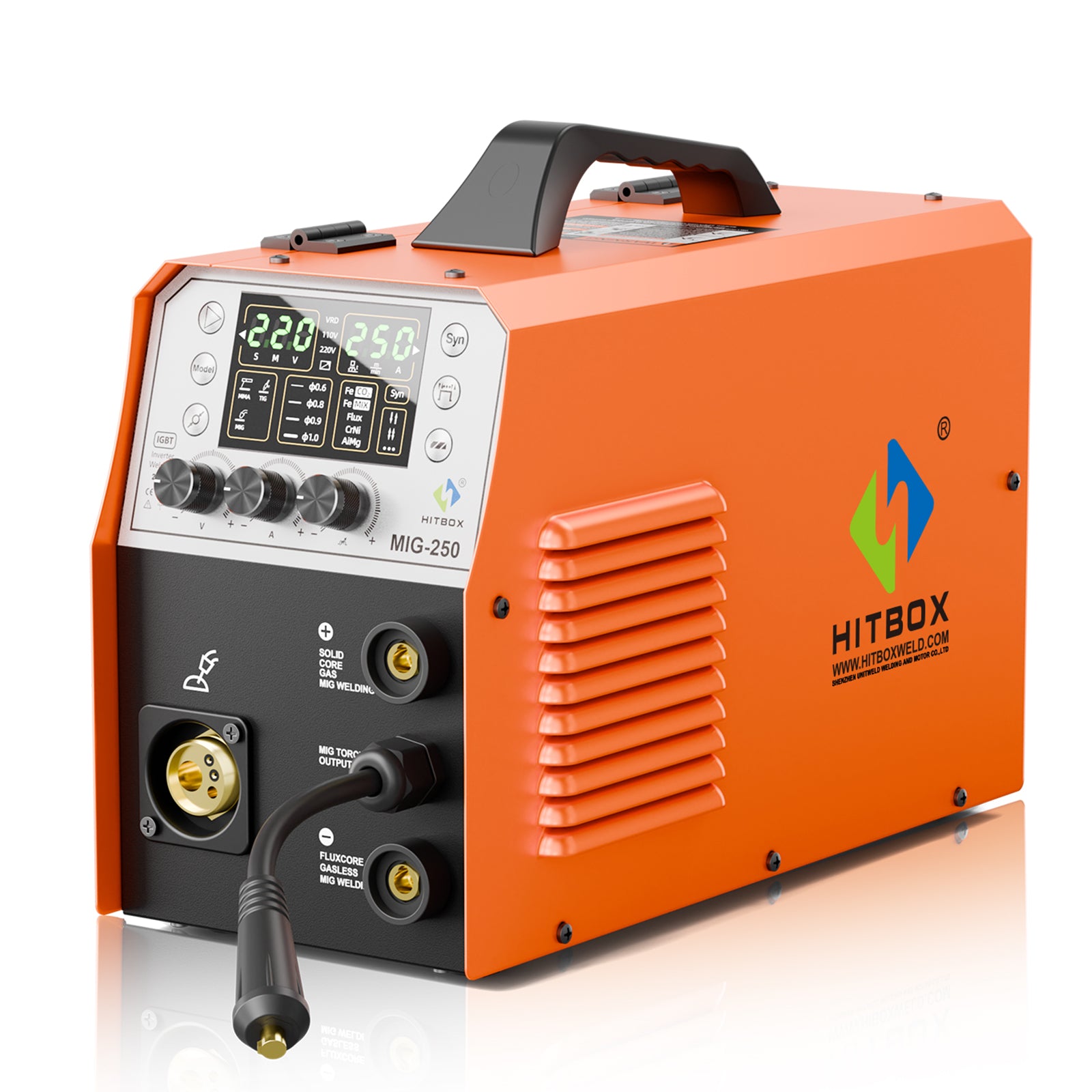 HITBOX MIG250 MIG Welder With LED Digital Display