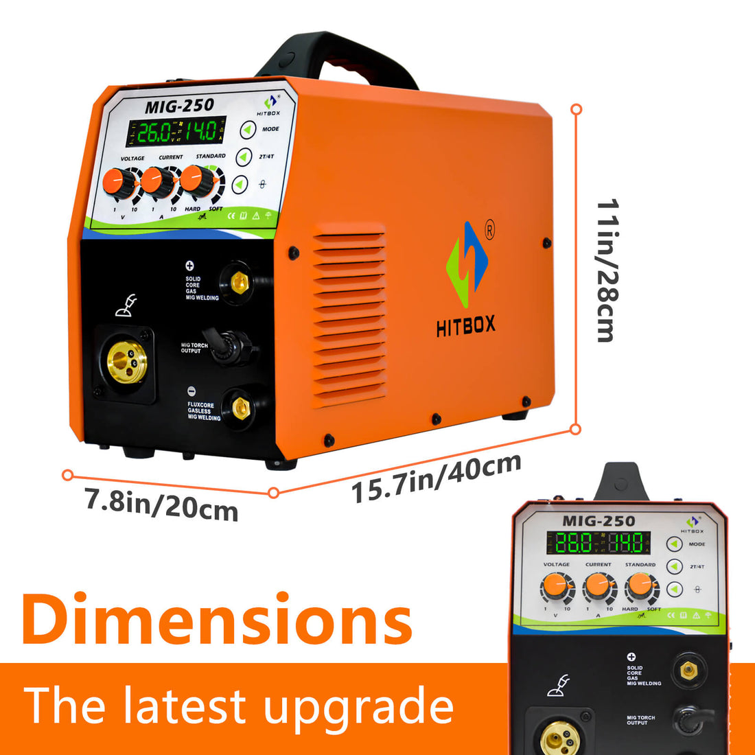 HITBOX MIG250 4in1 Mig Welder Digital Welding Machine 250A Tig Arc MMA Welder Inverter