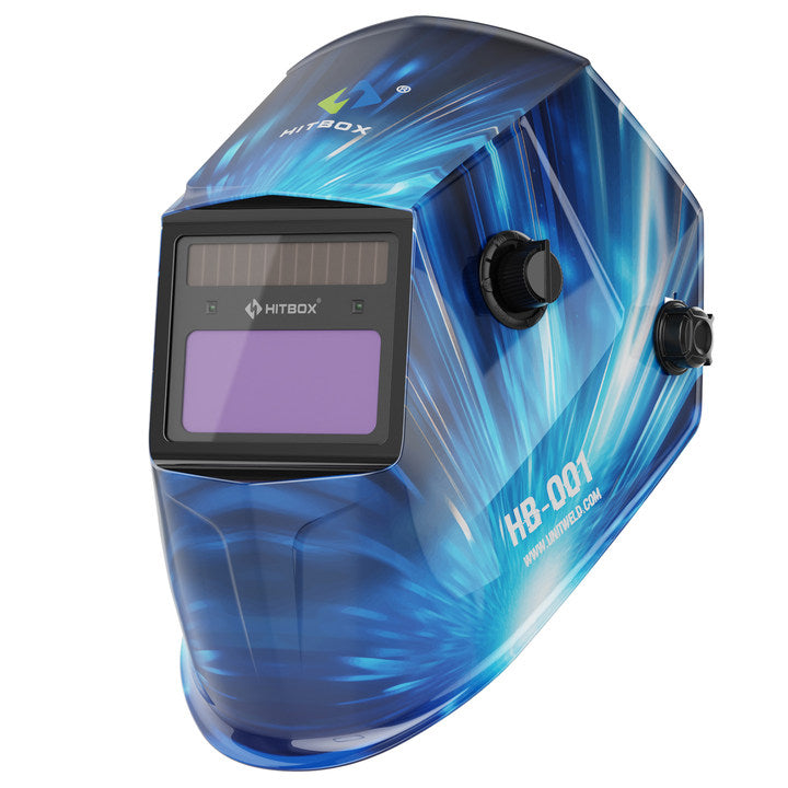 HITBOX—HITBOX HB-001 Welding Helmet Auto Darkening—Ocean Water Wave Design