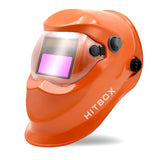 HITBOX Solar Power Auto Darkening Helm, verstellbarer Farbbereich, Schweißermaske