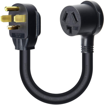 Dryer Plug Adapter Cord 1.5FT 4 Prong to 3 Prong NEMA 14-30P Male to 10-30R