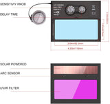 Large View Auto Darkening Welding Helmet True Color Area MIG TIG ARC Welder Mask (Model: 7500)