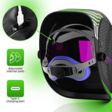 HITBOX Auto Darkening Welding Helmet - Black&Green